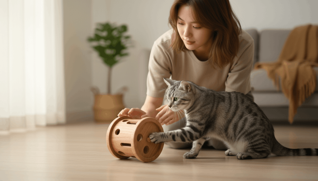 cat puzzle feeder diy