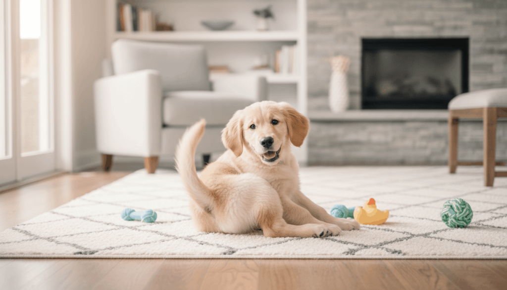 Dog tail chasing